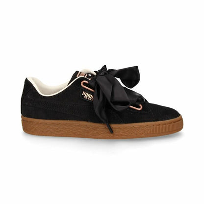 Sportschoenen voor Dames Puma  Basket Heart Corduroy Zwart