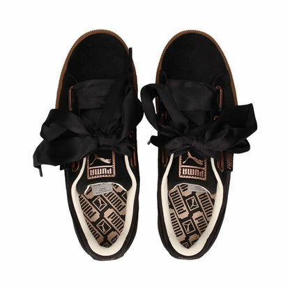 Sportschoenen voor Dames Puma  Basket Heart Corduroy Zwart