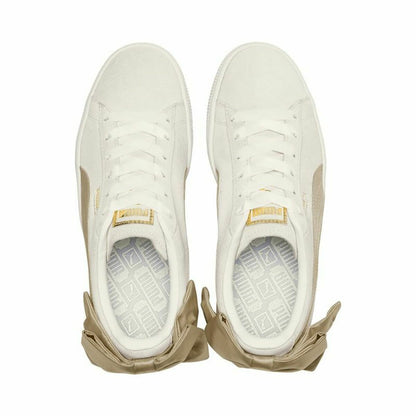 Dames casual sneakers Puma Sportswear Suede Bow Varsity Beige