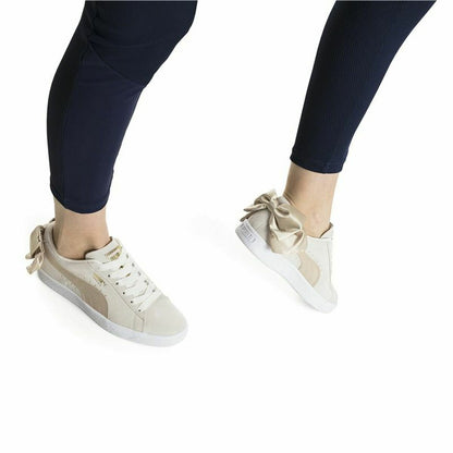 Dames casual sneakers Puma Sportswear Suede Bow Varsity Beige
