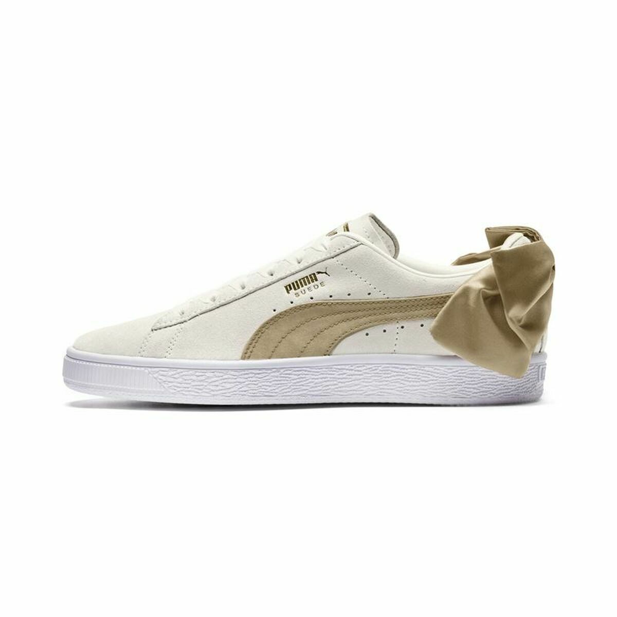 Dames casual sneakers Puma Sportswear Suede Bow Varsity Beige
