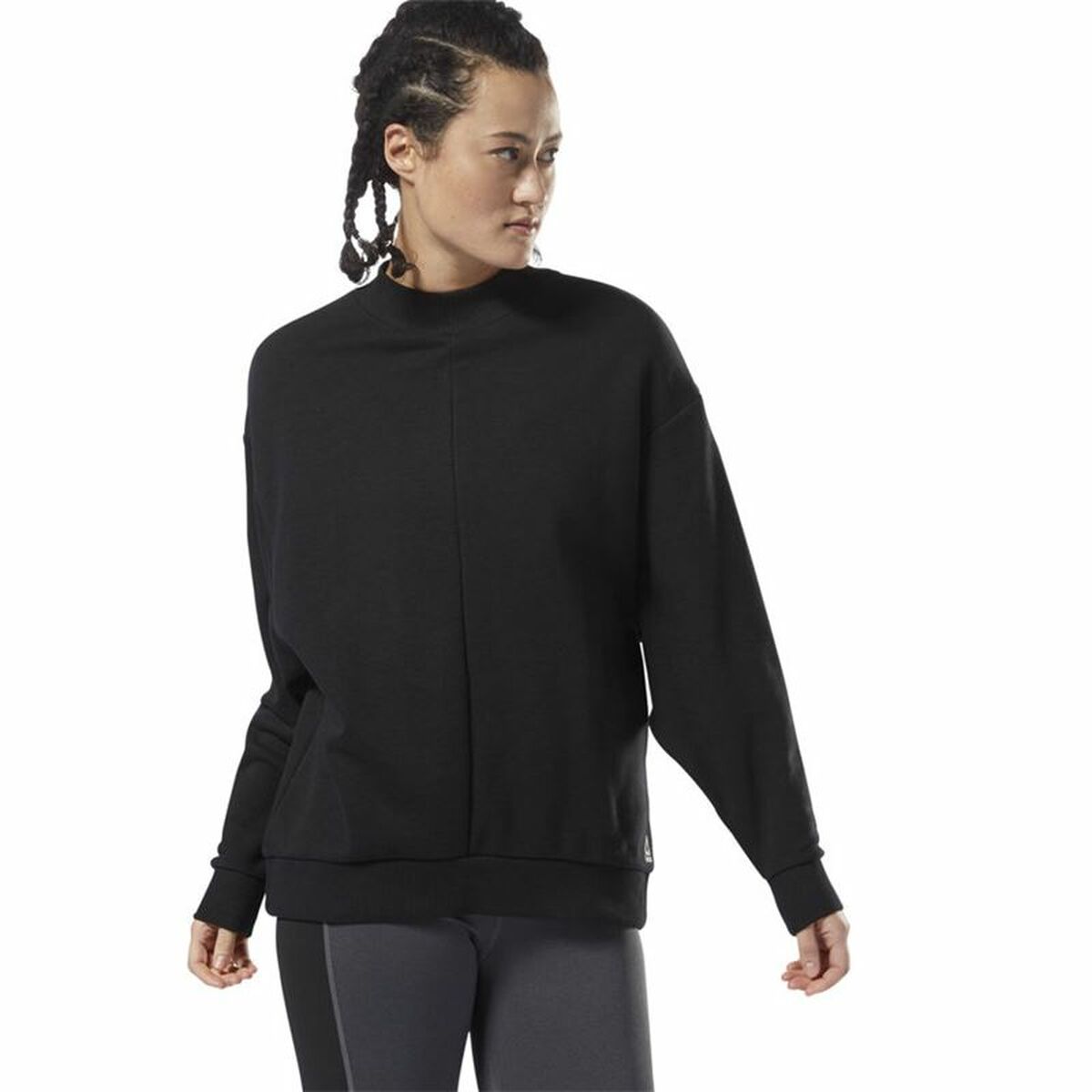 Damessweater zonder Capuchon Reebok Supply Crew Zwart
