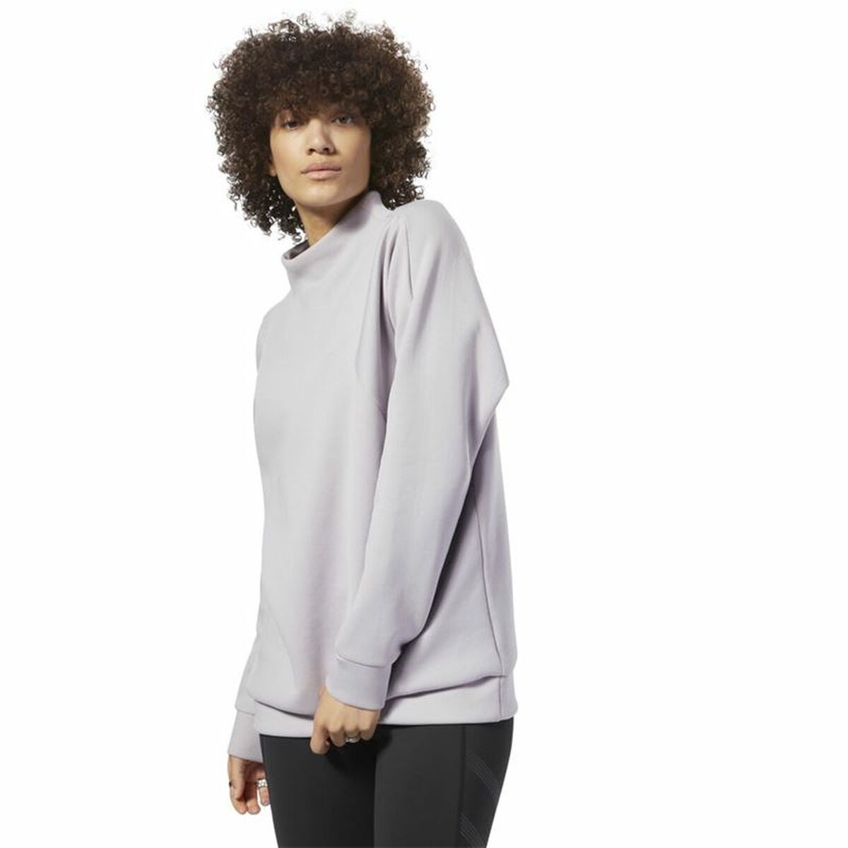 Damessweater zonder Capuchon Reebok Training Supply Crew Lichtgrijs