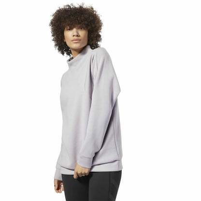 Damessweater zonder Capuchon Reebok Training Supply Crew Lichtgrijs