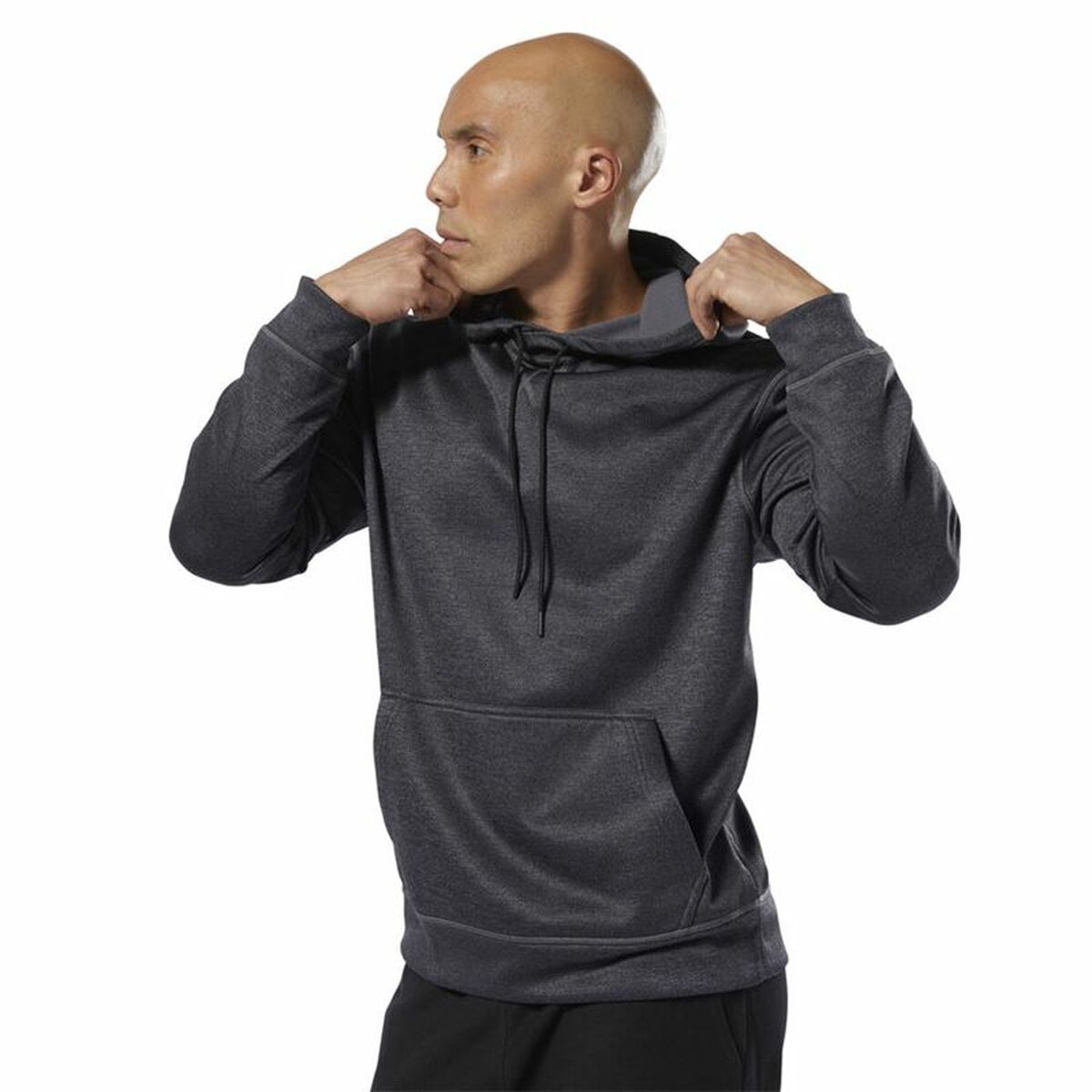 Dameshoodie Reebok Ready Poly Fleece Donker grijs