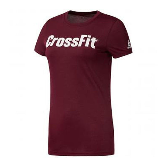 Dames-T-Shirt met Korte Mouwen Reebok Fef Speedwick Bordeaux