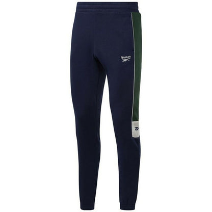 Lange sportbroek Reebok Classics Linear Mannen Marineblauw