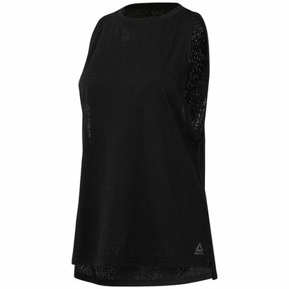 Dames Mouwloos T-shirt Reebok Burnout Zwart