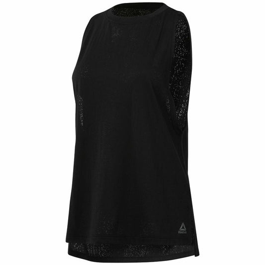 Dames Mouwloos T-shirt Reebok Burnout Zwart