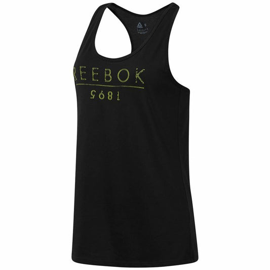 Dames Mouwloos T-shirt Reebok 1895 Race Zwart