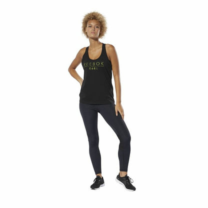 Dames Mouwloos T-shirt Reebok 1895 Race Zwart