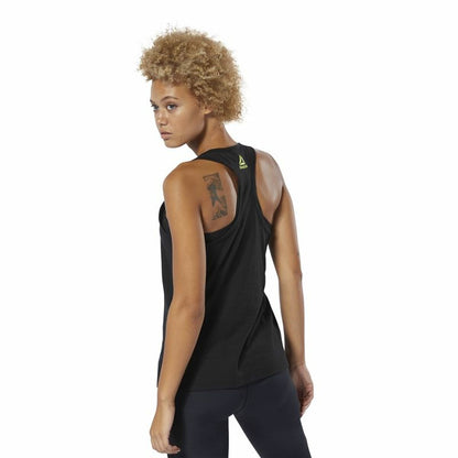 Dames Mouwloos T-shirt Reebok 1895 Race Zwart