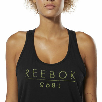 Dames Mouwloos T-shirt Reebok 1895 Race Zwart