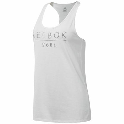Dames Mouwloos T-shirt Reebok 1895 Race Wit