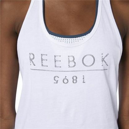 Dames Mouwloos T-shirt Reebok 1895 Race Wit