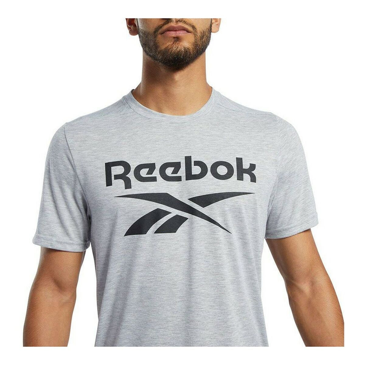 Heren-T-Shirt met Korte Mouwen Reebok Workout Ready Supremium Grijs
