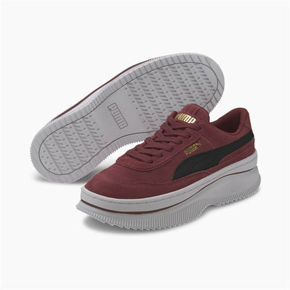 Dames casual sneakers Puma Sportswear Deva Suede Donkerrood