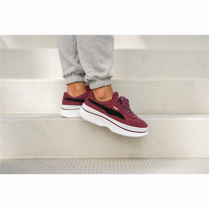 Dames casual sneakers Puma Sportswear Deva Suede Donkerrood