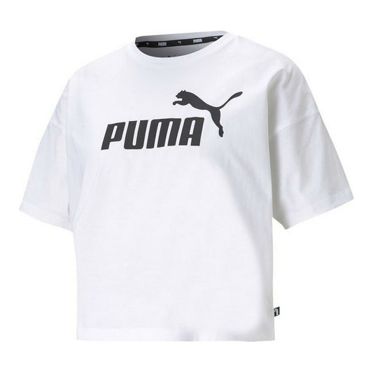 Dames-T-Shirt met Korte Mouwen Puma Essentials Wit