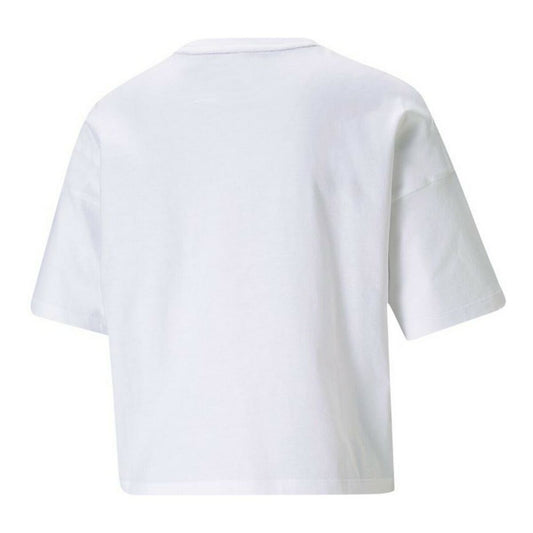 Dames-T-Shirt met Korte Mouwen Puma Essentials Wit