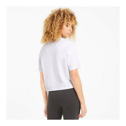 Dames-T-Shirt met Korte Mouwen Puma Essentials Wit