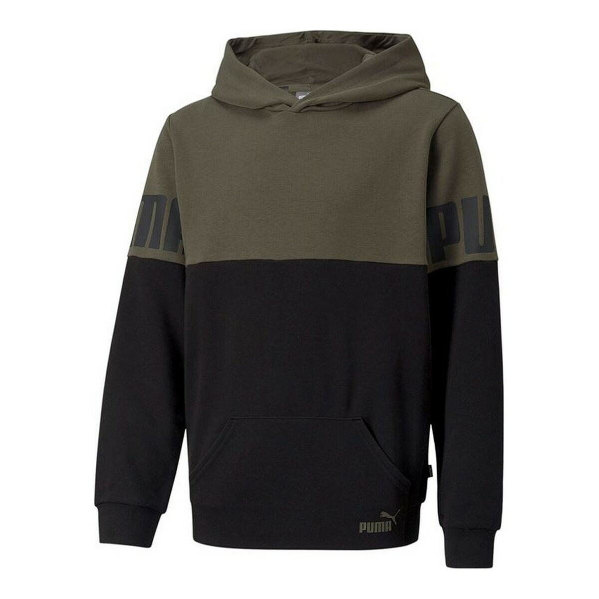 Herensweater zonder Capuchon Puma Colorblock Groen