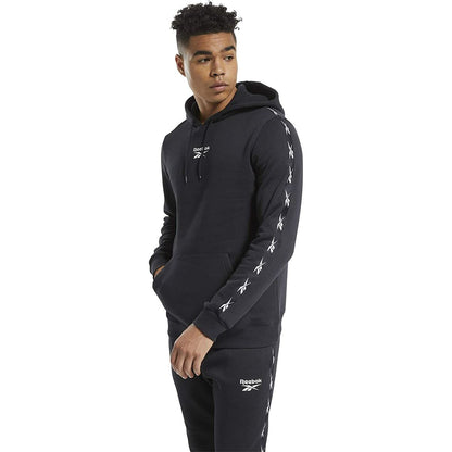 Herenhoodie Reebok Essentials Tape Zwart