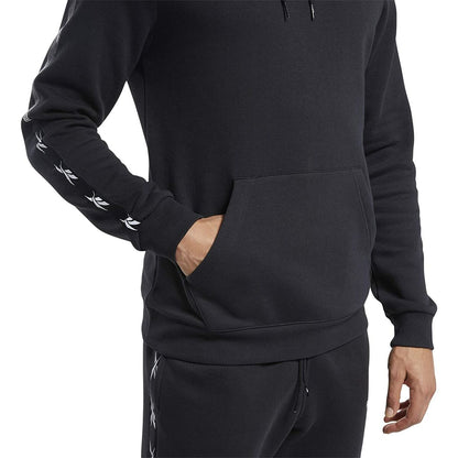 Herenhoodie Reebok Essentials Tape Zwart