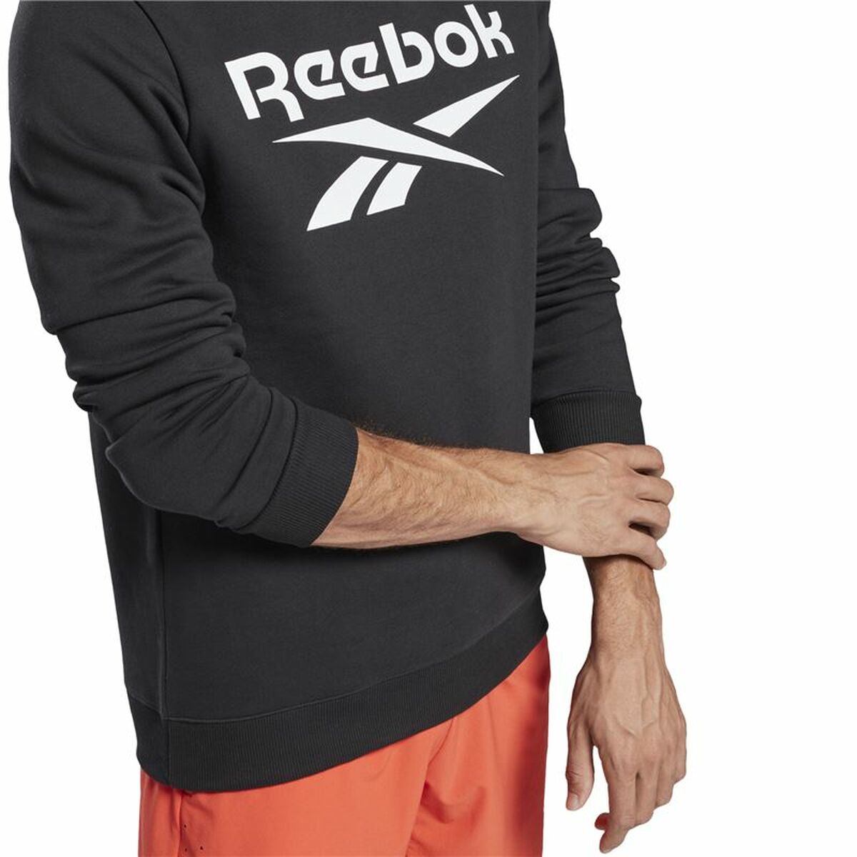 Herensweater zonder Capuchon Reebok Identity Zwart