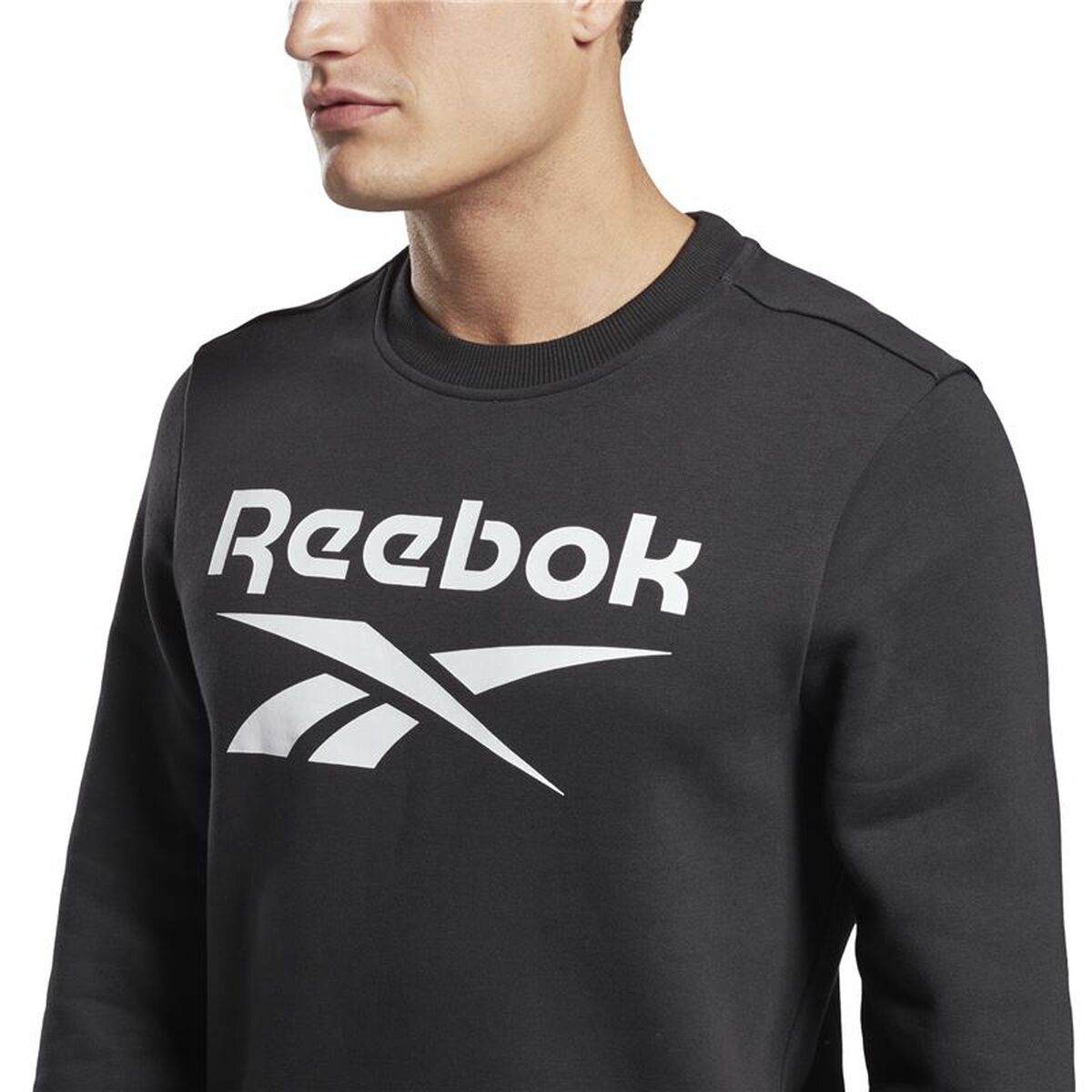 Herensweater zonder Capuchon Reebok Identity Zwart