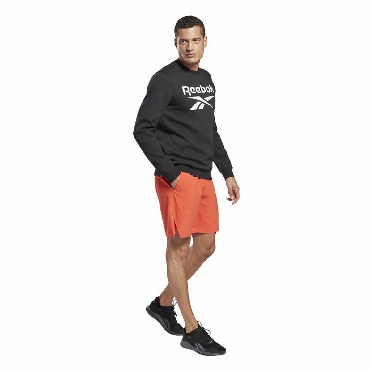 Herensweater zonder Capuchon Reebok Identity Zwart