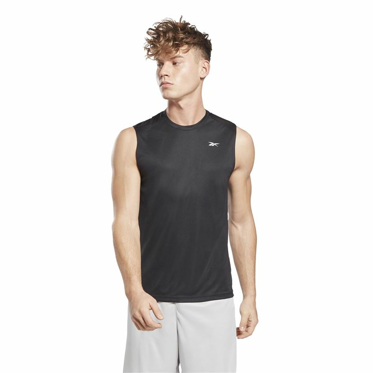 Heren Mouwloos T-shirt Reebok Workout Ready Tech Zwart
