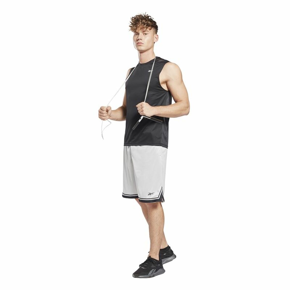 Heren Mouwloos T-shirt Reebok Workout Ready Tech Zwart