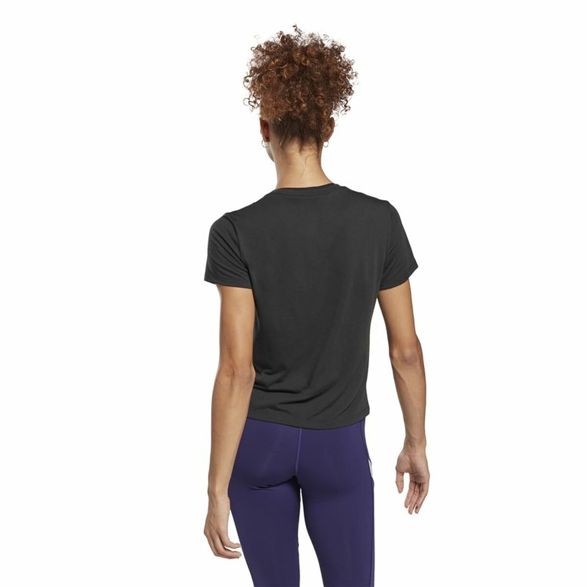 Dames-T-Shirt met Korte Mouwen Reebok Workout Ready Supremium Zwart
