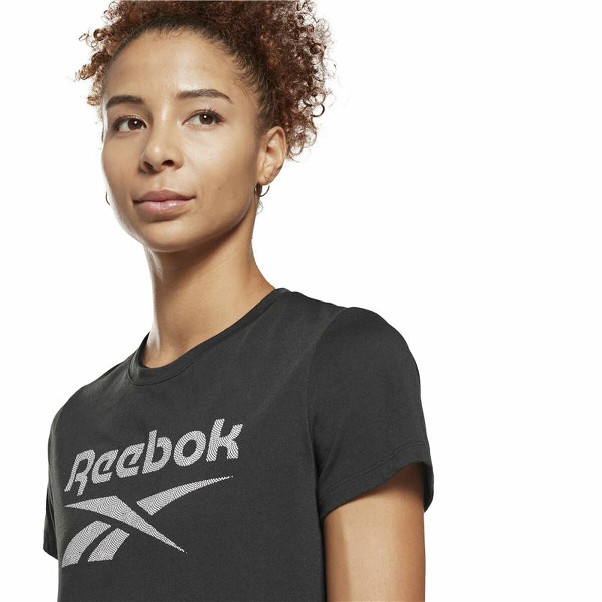 Dames-T-Shirt met Korte Mouwen Reebok Workout Ready Supremium Zwart