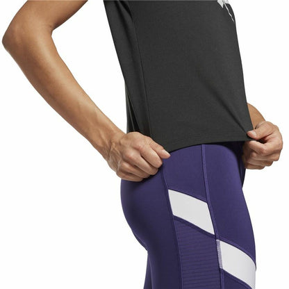 Dames-T-Shirt met Korte Mouwen Reebok Workout Ready Supremium Zwart