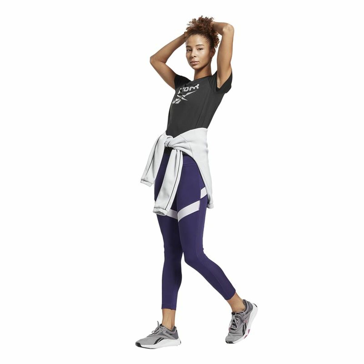 Dames-T-Shirt met Korte Mouwen Reebok Workout Ready Supremium Zwart