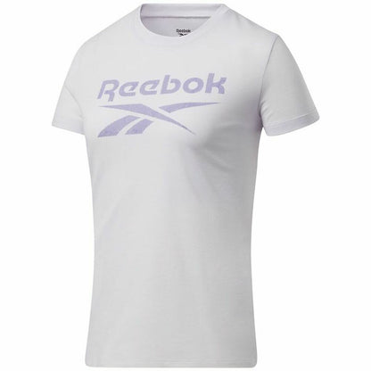 Dames-T-Shirt met Korte Mouwen Reebok Workout Ready Supremium Paars Wit