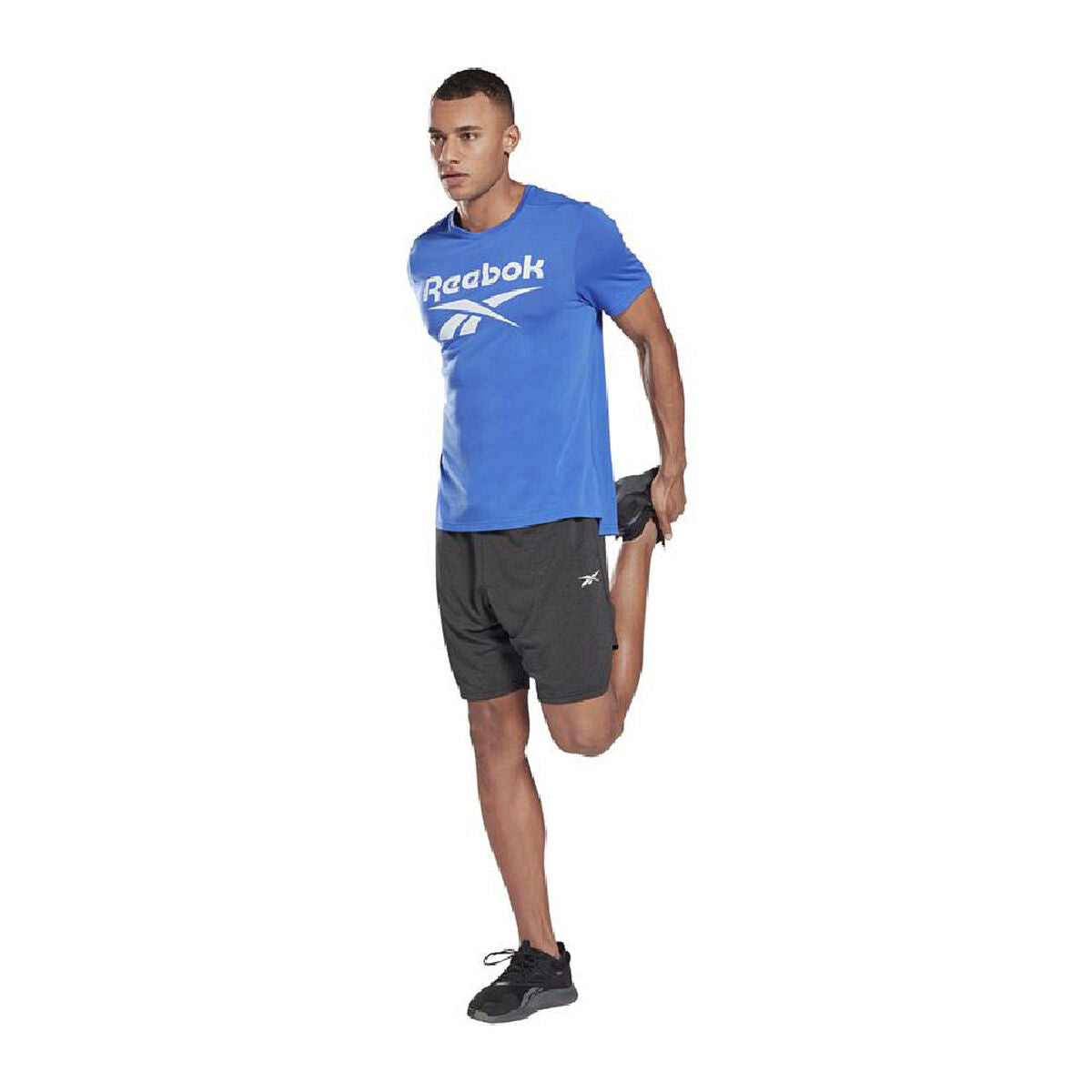 Heren-T-Shirt met Korte Mouwen Reebok Workout Ready Supremium Blauw