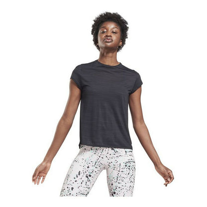 Dames-T-Shirt met Korte Mouwen Reebok Workout Ready Activchill Zwart