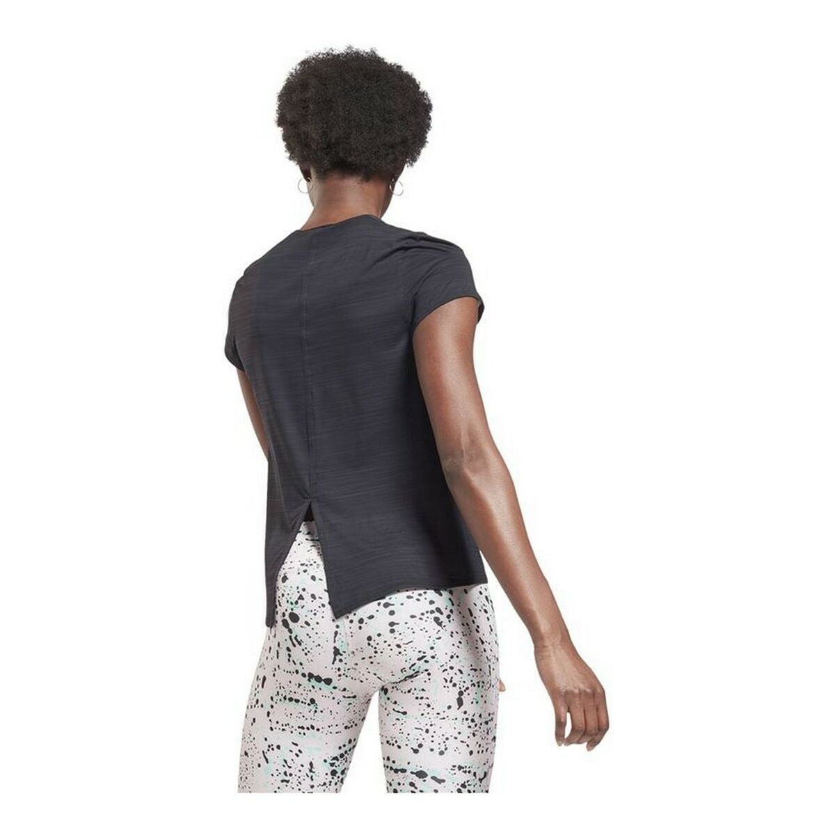 Dames-T-Shirt met Korte Mouwen Reebok Workout Ready Activchill Zwart