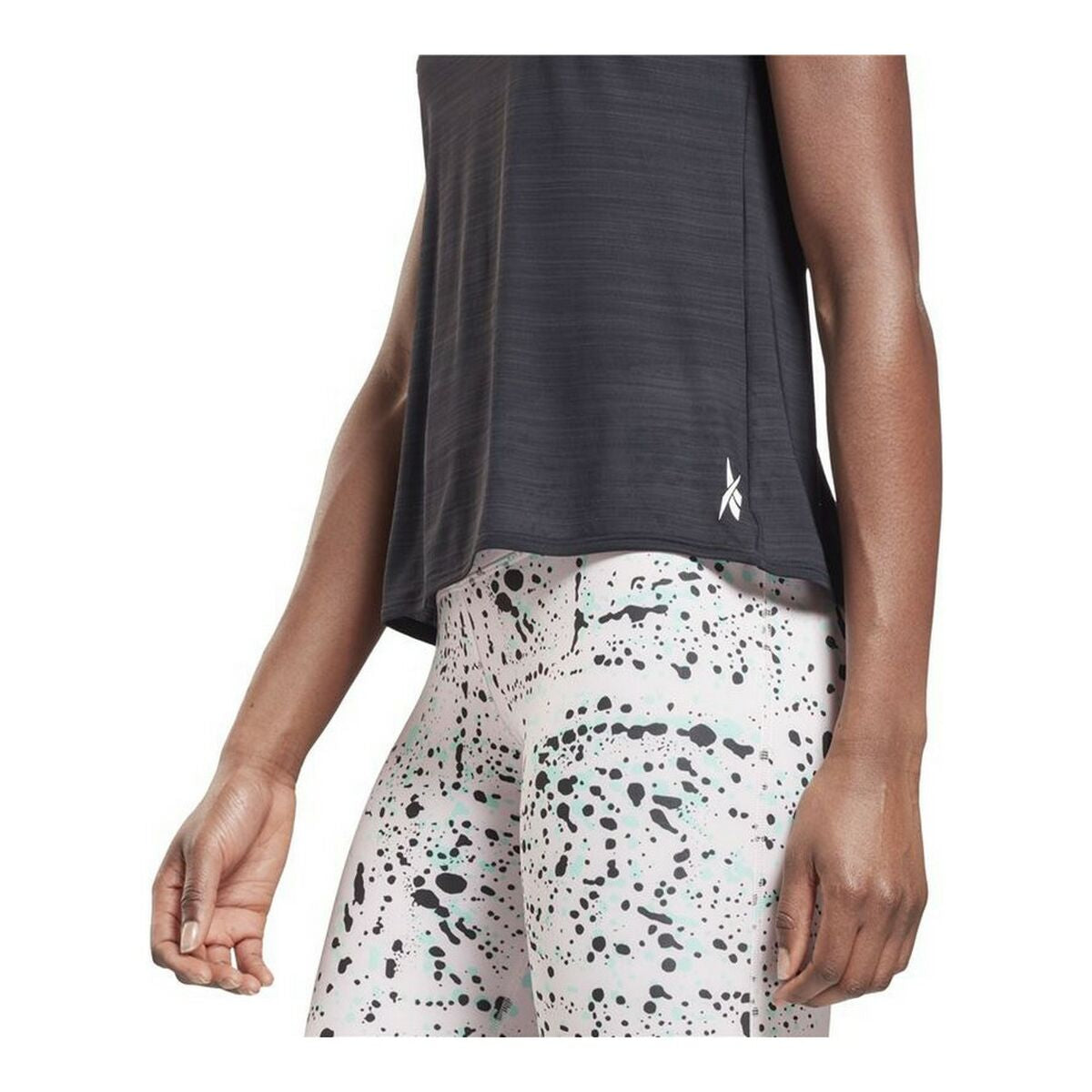 Dames-T-Shirt met Korte Mouwen Reebok Workout Ready Activchill Zwart