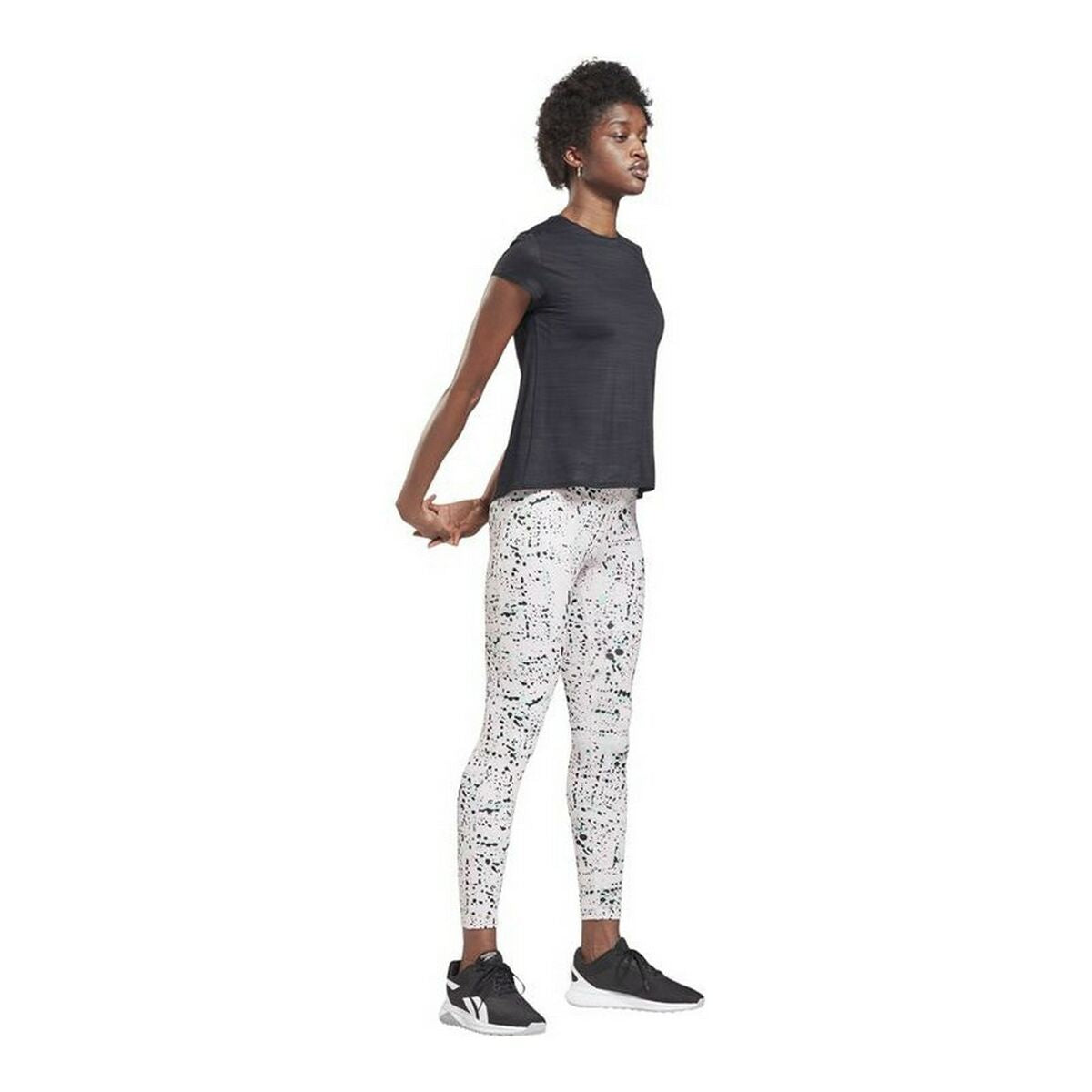 Dames-T-Shirt met Korte Mouwen Reebok Workout Ready Activchill Zwart