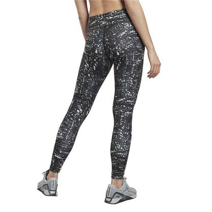 Sportleggings Reebok Workout Ready Printed Zwart