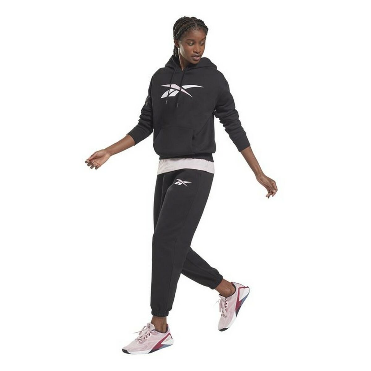 Dameshoodie Reebok Essentials Vector Zwart