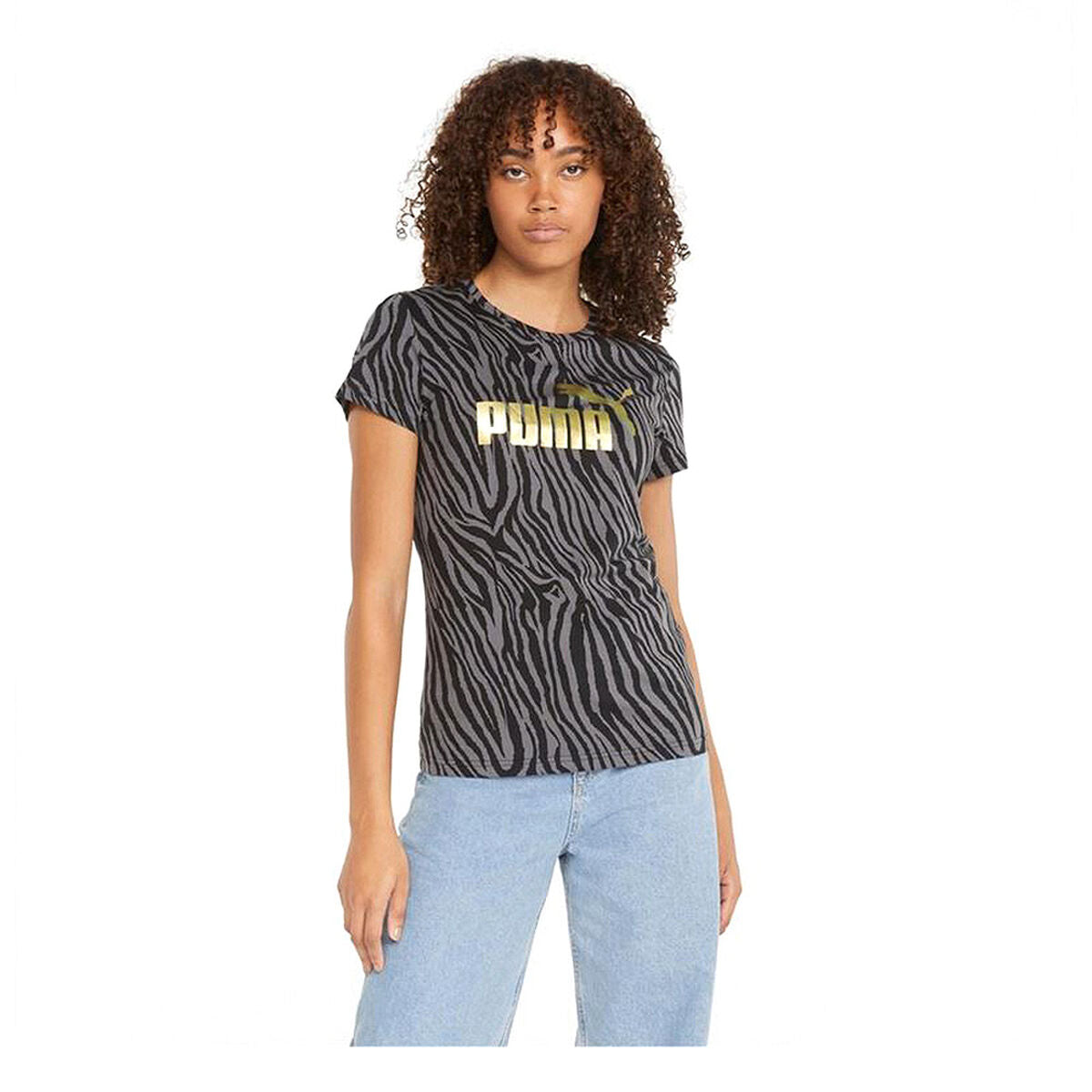 Shirt Puma Essentials Tiger AOP Grijs Zwart