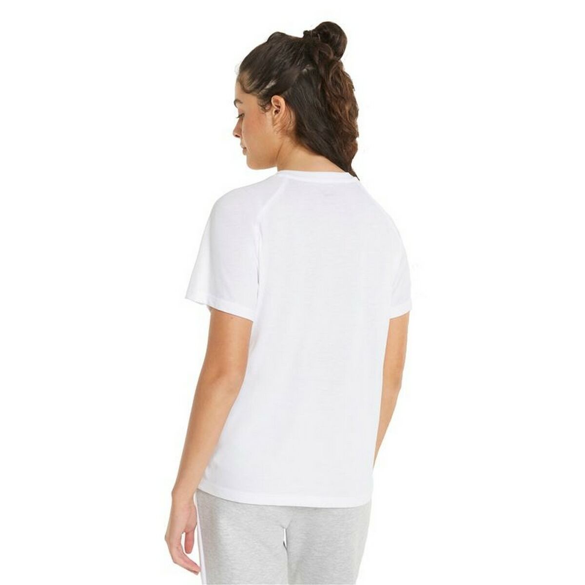 Dames-T-Shirt met Korte Mouwen Puma Evostripe Wit