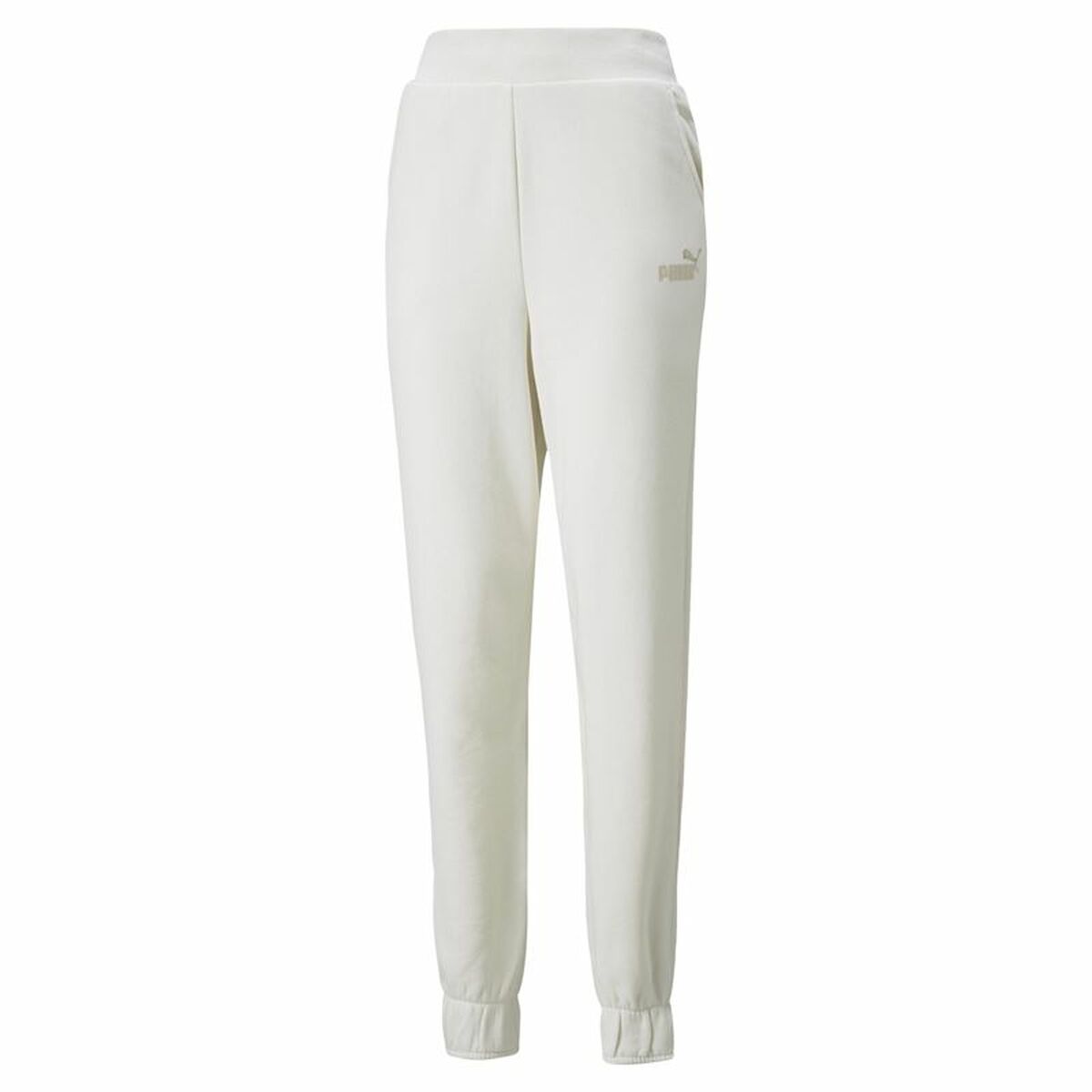 Lange sportbroek Puma Embroidery High Berg Wit Vrouw