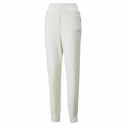 Lange sportbroek Puma Embroidery High Berg Wit Vrouw