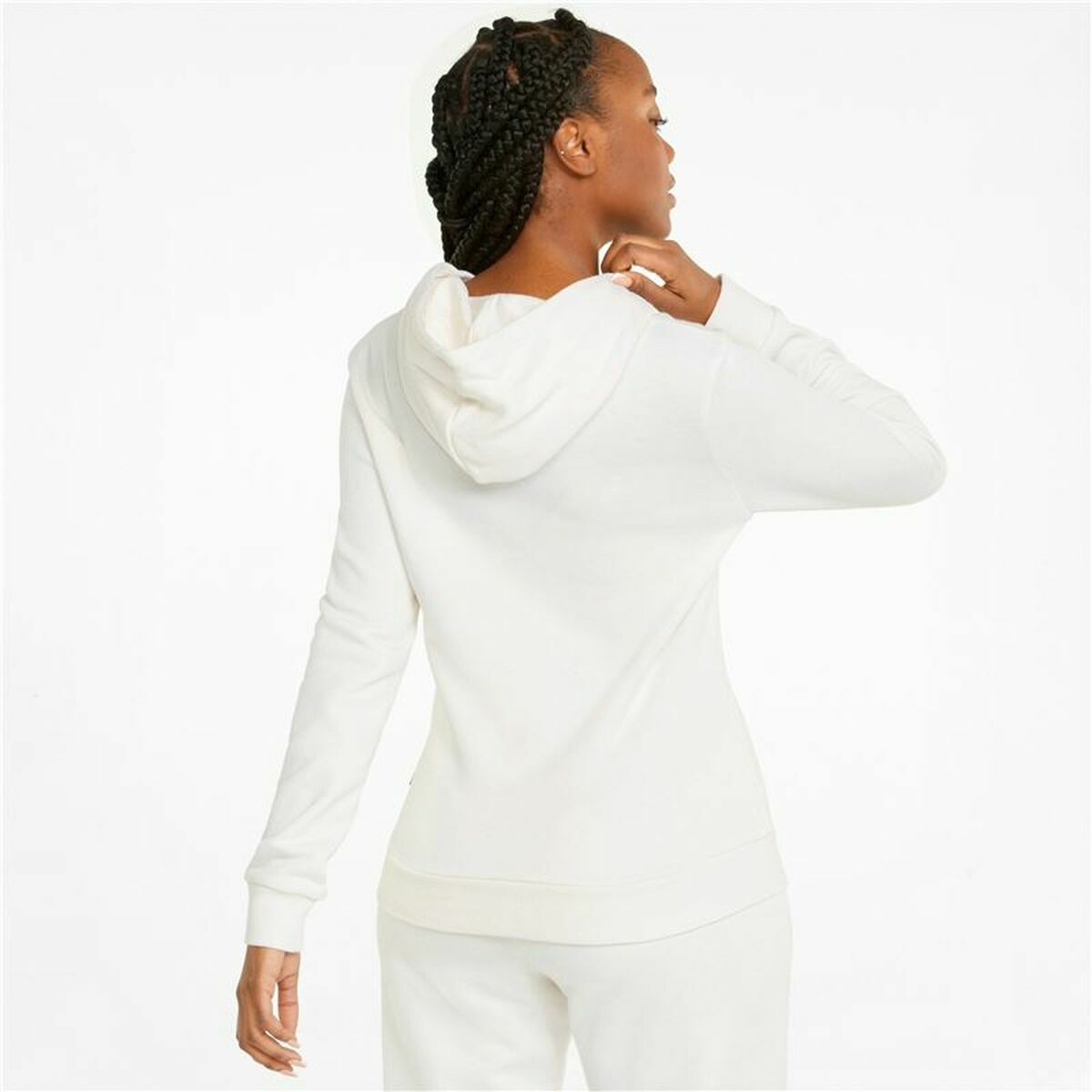 Dameshoodie Puma Essentials Embroidery Wit